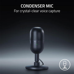 A Photo Of Razer Seiren V3 Mini – Ultra-Compact USB Microphone with Tap-to-Mute Function for Gaming and Streaming