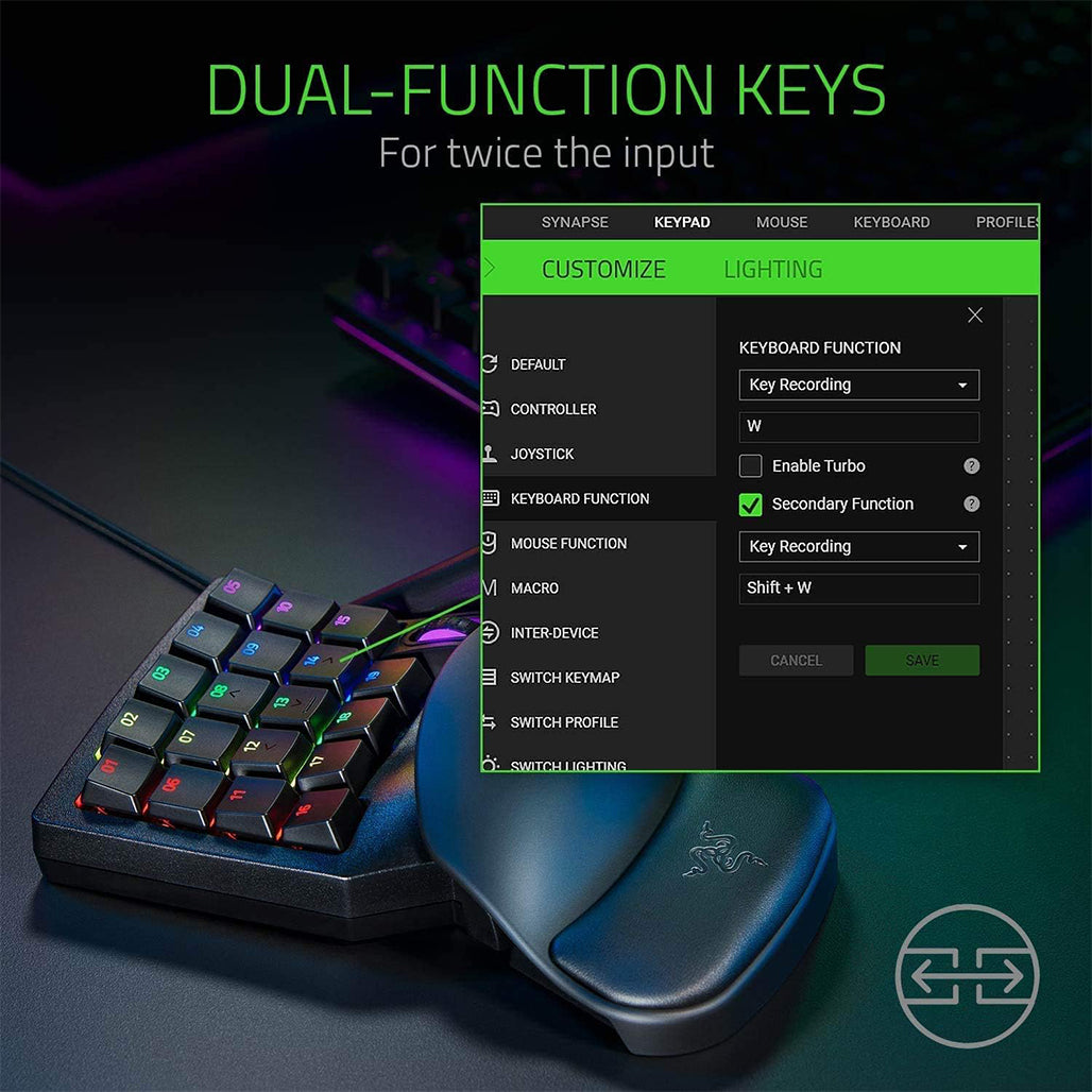 A Photo Of Razer Tartarus Pro – Analog Optical Switch Keypad with 32 Programmable Keys and Chroma Lighting | Black