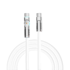 Porodo Single Head Rotating Cable PD100W, Type-C to Type-C 100W 1M - White