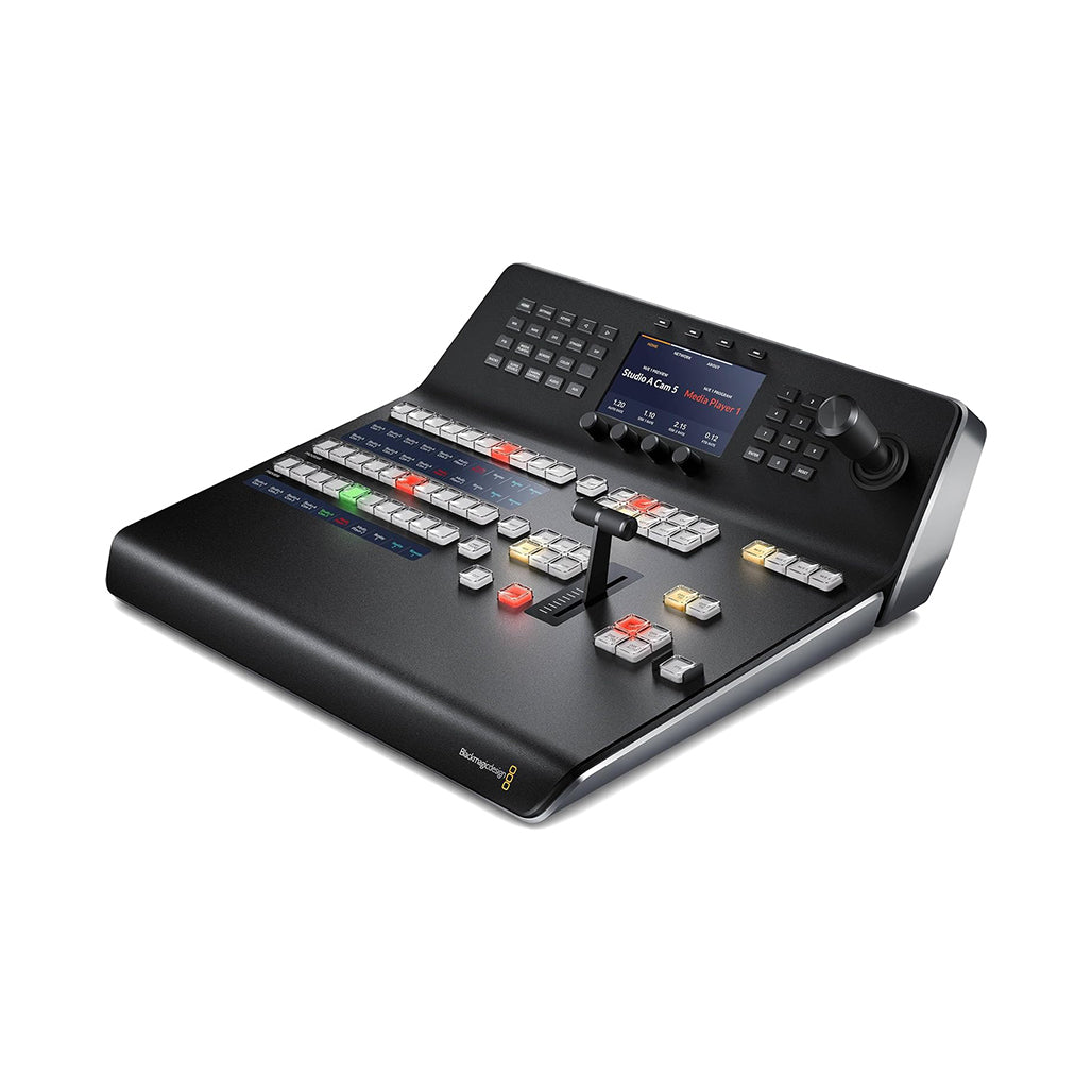 A Photo Of Blackmagic Design ATEM 1 M/E Advanced Broadcast Panel - 10 Input Control, LCD Display, Joystick, T-Bar Fader