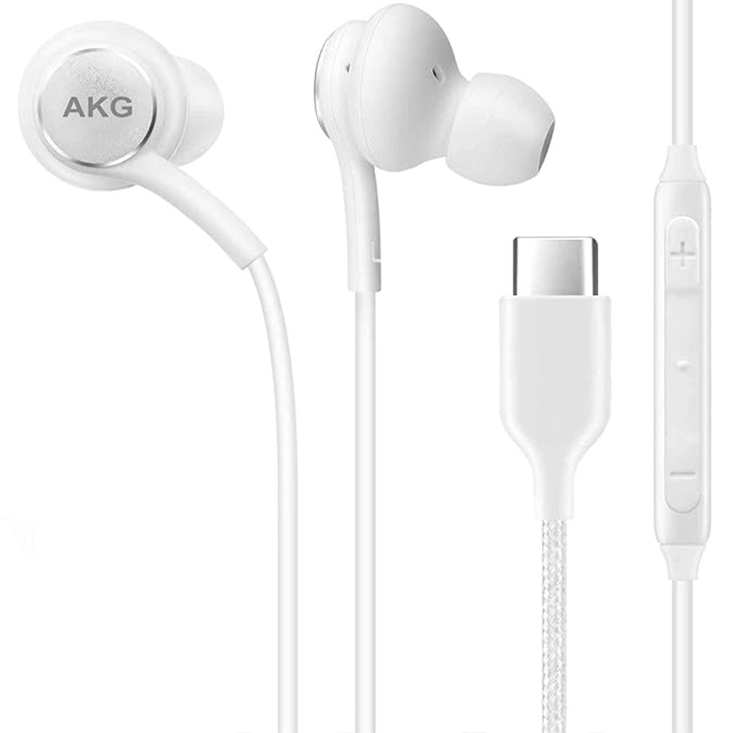 Samsung AKG USB Type-C White Wired Earphones, 32871539179772, Available at 961Souq