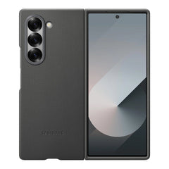 A Photo Of Samsung Galaxy Z Fold6 Kindsuit Case - Gray, Premium Eco-Leather Protection