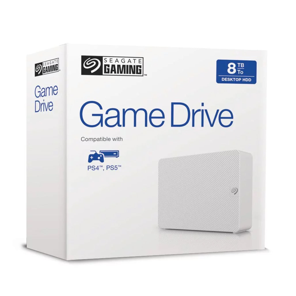 A Photo Of Seagate 8TB Game Drive for PlayStation – External USB 3.0 Hard Drive - White