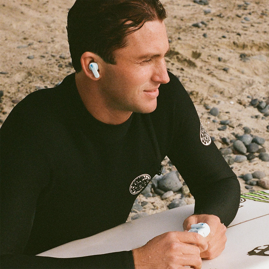 A Photo Of Skullcandy EcoBuds - Glacier | Eco-Friendly Wireless Earbuds with Superior Sound and Long Battery Life