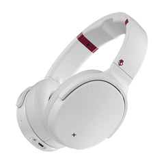 A Photo Of Skullcandy Venue Wireless ANC Over-Ear Headphones | Active Noise Cancelling, Built-in Tile Tracker, White/Crimson