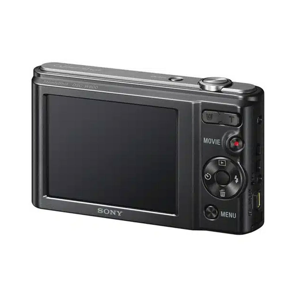 A Photo Of Sony Cyber-shot DSC-W800 Digital Camera (Black) - Compact Point-and-Shoot with 20.1 MP Sensor, 5x Optical Zoom, and 720p HD Video