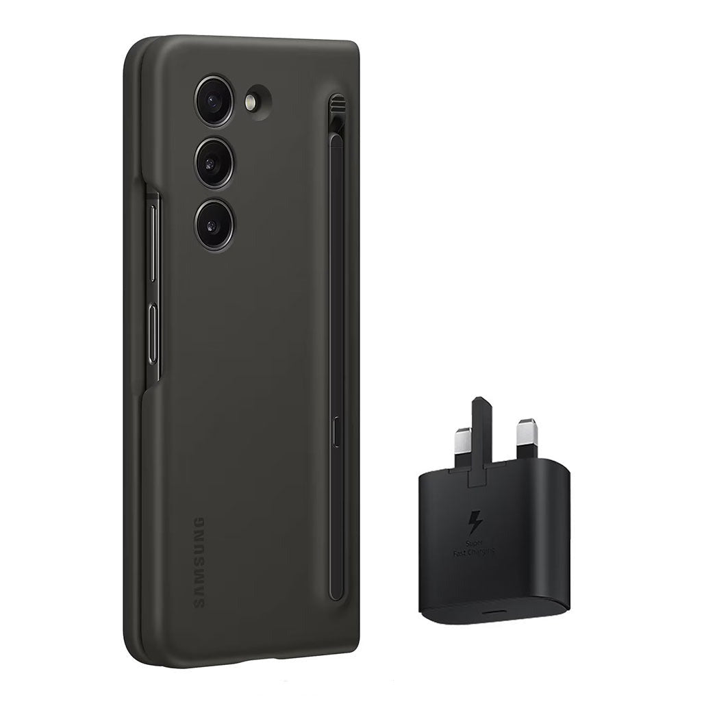 A Photo Of Samsung Starter Pack for Galaxy Z Fold5 | Slim S Pen Case & 25W Super Fast Charging Adapter