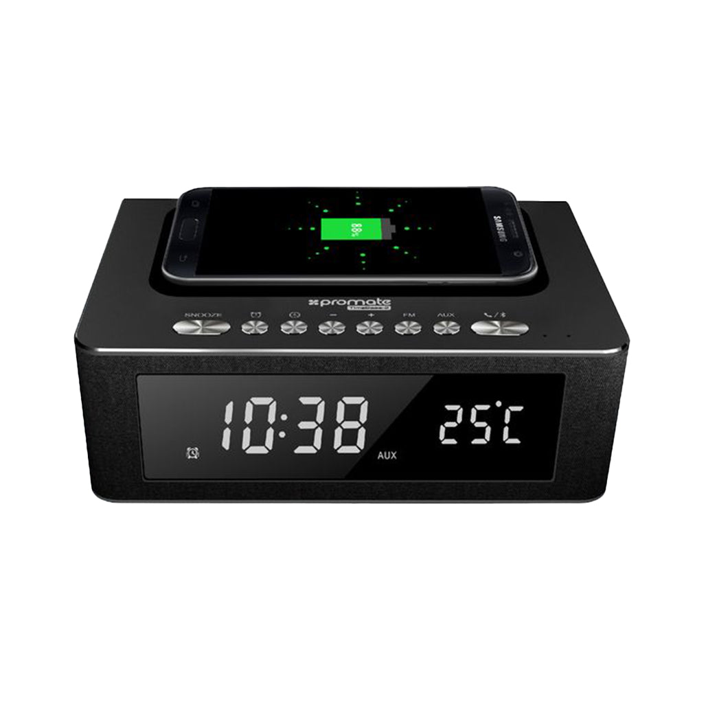 Promate Timebase-2 Multi-Function Stereo Bluetooth Speaker - Black, 33049269731580, Available at 961Souq