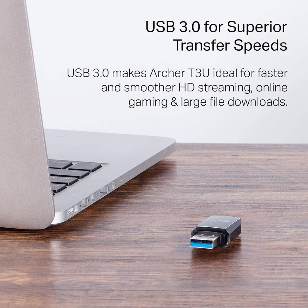 A Photo Of TP-Link Archer T3U AC1300 Dual Band USB WiFi Adapter – High-Speed Connectivity for Laptops and Desktops