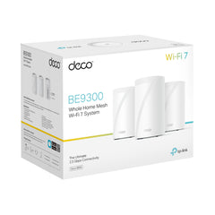 A Photo Of TP-Link Deco BE65 - BE9300 Whole Home Mesh WiFi 7 System – Tri-Band 9214 Mbps with Advanced Security & Seamless AI-Driven Mesh