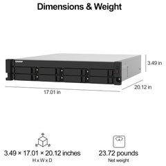 A Photo Of QNAP TS-832PXU-4G 8-Bay NAS Enclosure – High-Performance ARM Processor, Dual 10GbE Ports, and Scalable Storage