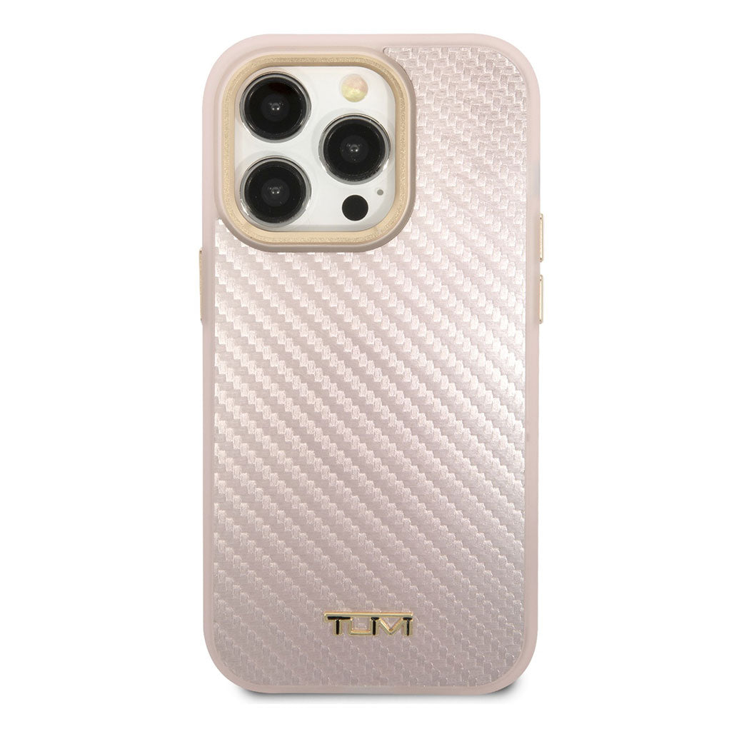 Tumi HC Aluminum Carbon Pattern Case for iPhone 14 Pro Max, 31954239062268, Available at 961Souq
