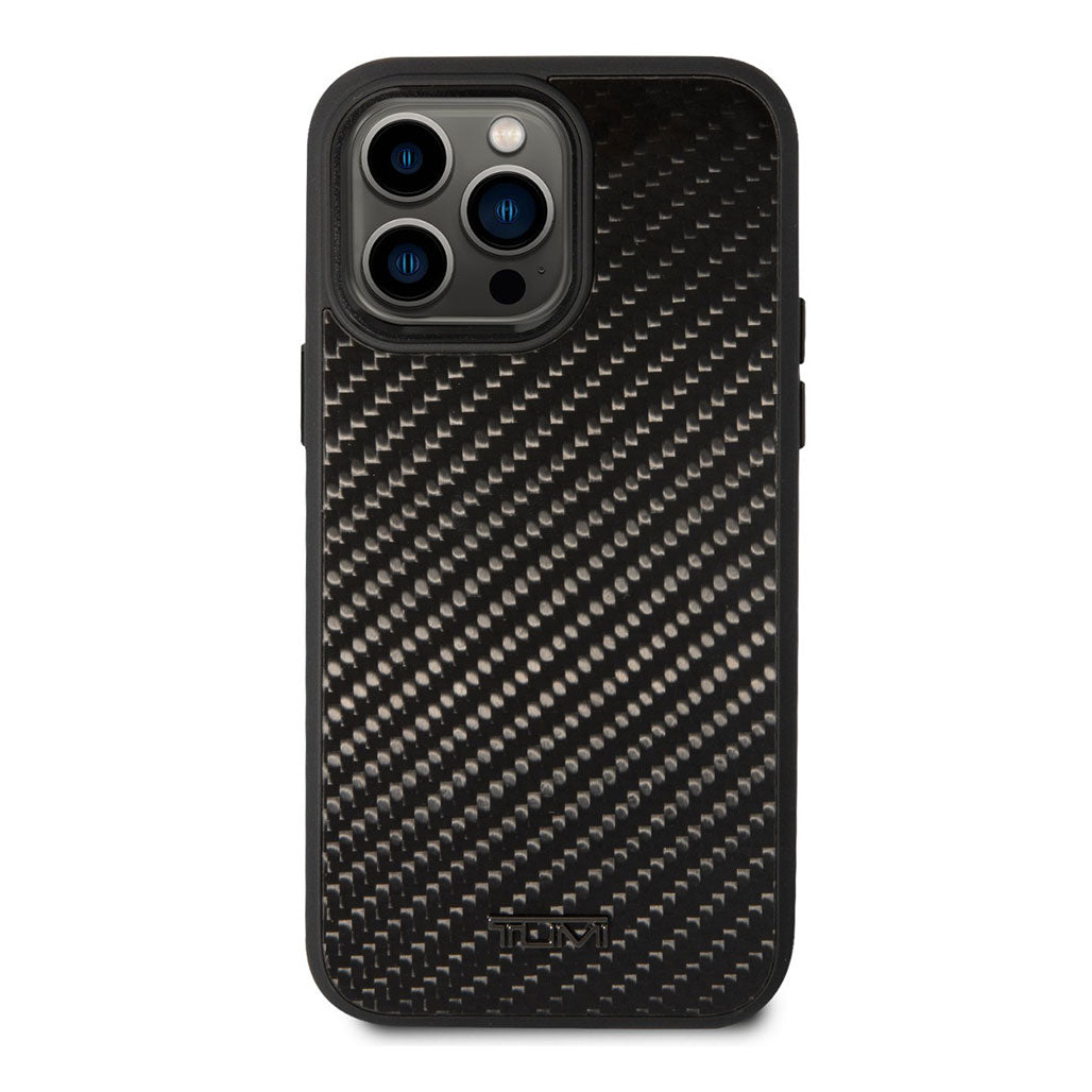 Tumi Genuine Aluminum Carbon Fiber Hard Case for iPhone 14 Pro, 31954246172924, Available at 961Souq
