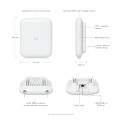 A Photo Of Ubiquiti UniFi U7 Outdoor Access Point | Advanced WiFi 7 Connectivity with Weatherproof Design