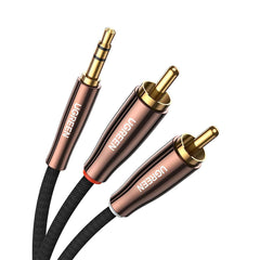 UGreen 3.5mm AUX Male to 2 Male RCA Braided Cable