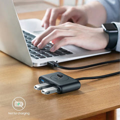 A Photo Of UGREEN 4-in-1 USB 3.0 Data Hub – SuperSpeed 5Gbps, 4 Port USB Expander for PC and Laptop