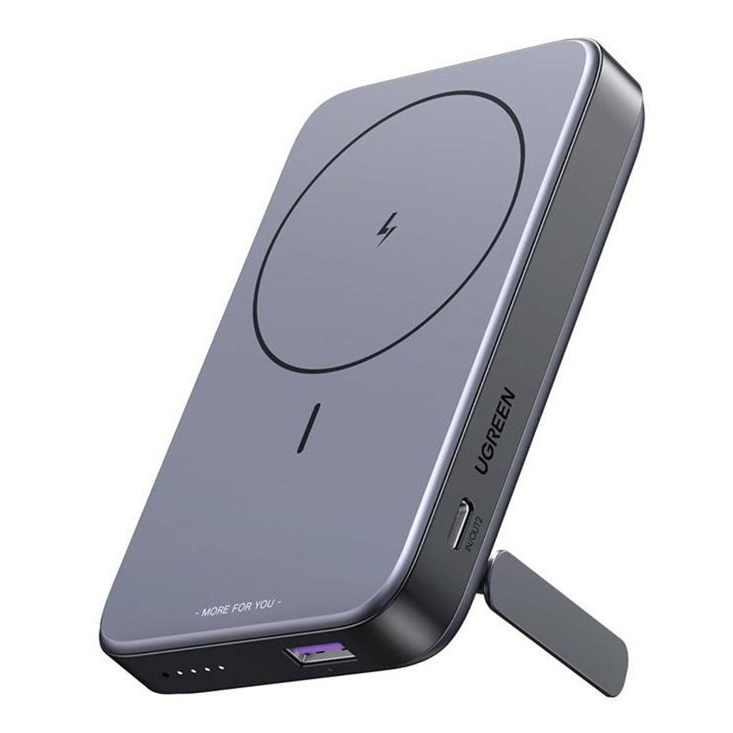 A Photo Of UGreen 10000mAh Foldable Kickstand Magnetic Battery | 15W Wireless Charging, 20W USB-C Output