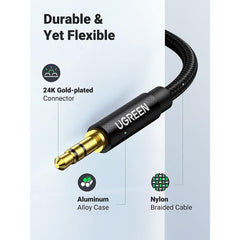 UGreen Nylon Braided 3.5MM Aux Stereo Jack Audio Male to Male Cable