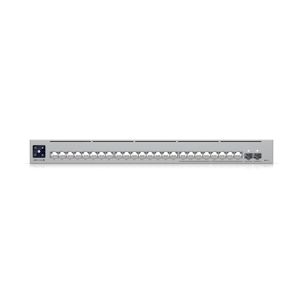 A Photo Of Ubiquiti USW-Pro-Max-24-PoE - 24-port, Layer 3 Etherlighting™ switch capable of high-power PoE++ output