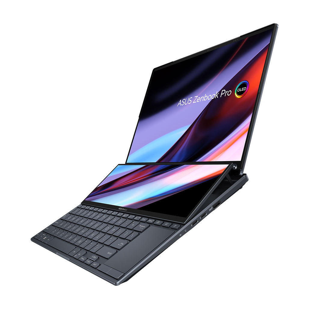 Asus Zenbook Pro 14 Duo OLED UX8402VV-OLEDI9TB - 14.5" Touchscreen - Core i9-13900H - 32GB Ram - 1TB SSD - RTX 4060 8GB - 3 Years Warranty, 32947771277564, Available at 961Souq