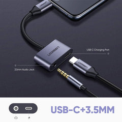 Ugreen 2 Ports USB-C Hub + 3.5mm Audio | 50596
