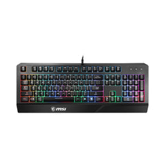 A Photo Of MSI Vigor GK20 RGB Full-Size Wired Gaming Keyboard - Ergonomic Design with Anti-Ghosting and Hotkeys