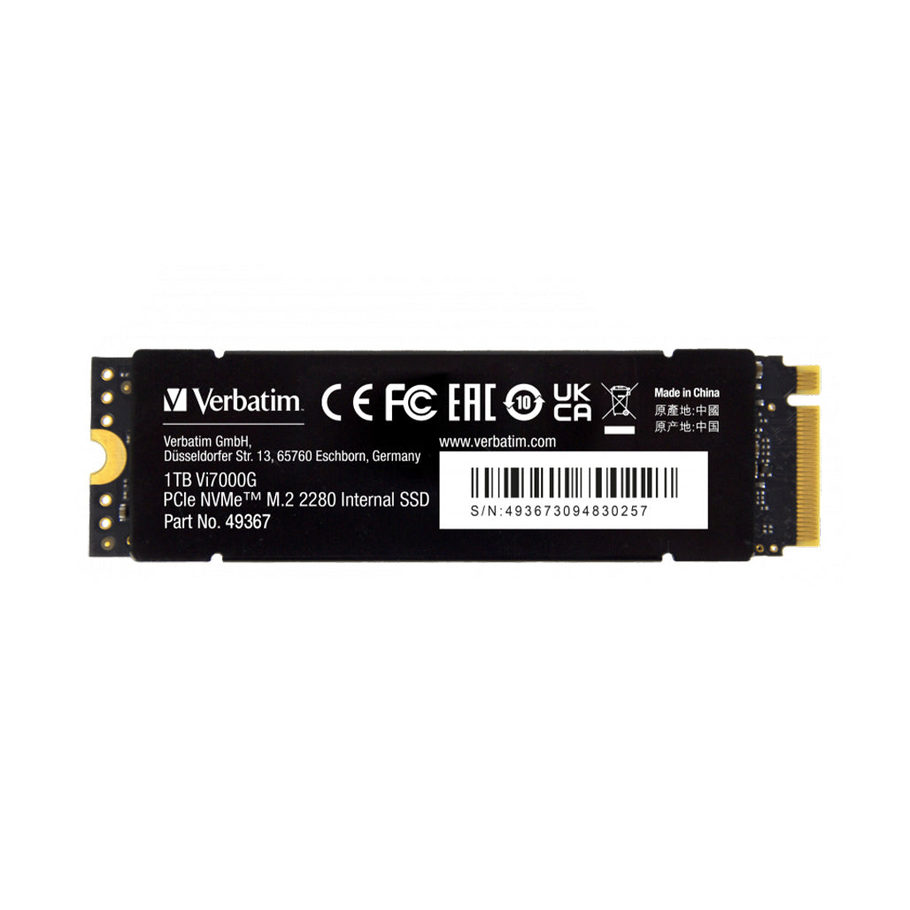 Verbatim Vi7000G PCIe NVMe™ M.2 SSD 1TB For PS5, 32811904205052, Available at 961Souq