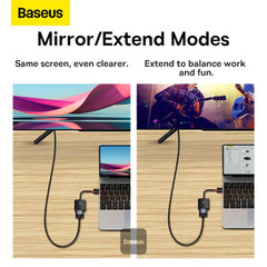 A Photo Of Baseus Lite Series HDMI to VGA Adapter - 1080P HD, Black