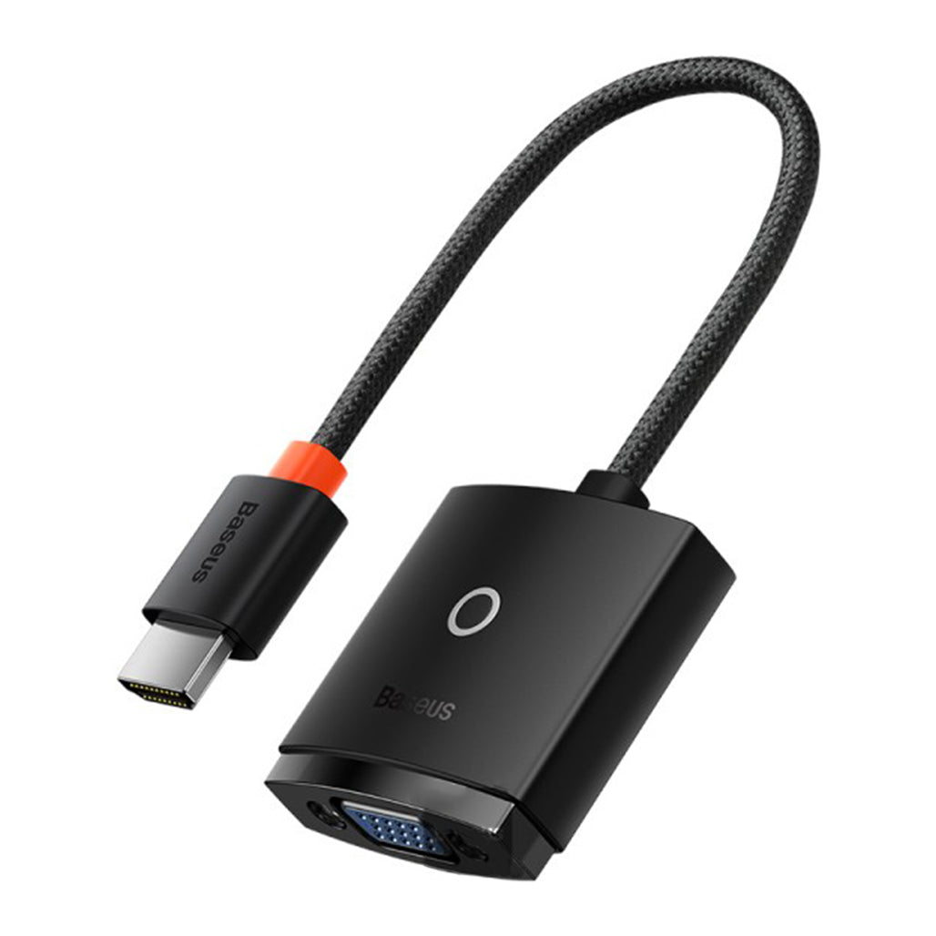 A Photo Of Baseus Lite Series HDMI to VGA Adapter - 1080P HD, Black