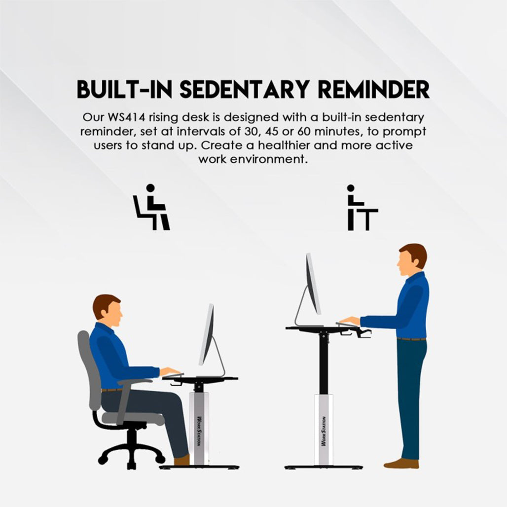 A Photo Of Fantech WS414 Adjustable Height Desk with Sturdy Steel Frame and Powerful Electric Motor