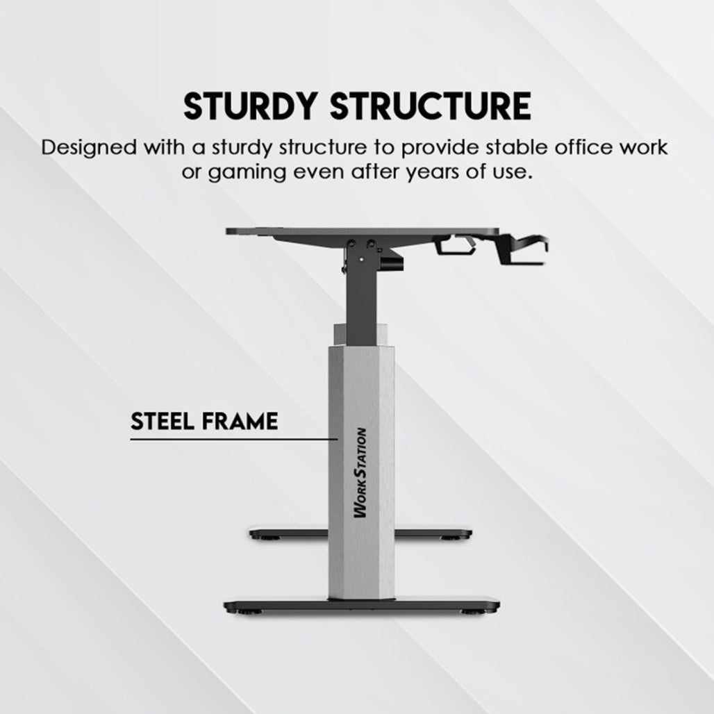 A Photo Of Fantech WS414 Adjustable Height Desk with Sturdy Steel Frame and Powerful Electric Motor