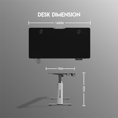 A Photo Of Fantech WS414 Adjustable Height Desk with Sturdy Steel Frame and Powerful Electric Motor