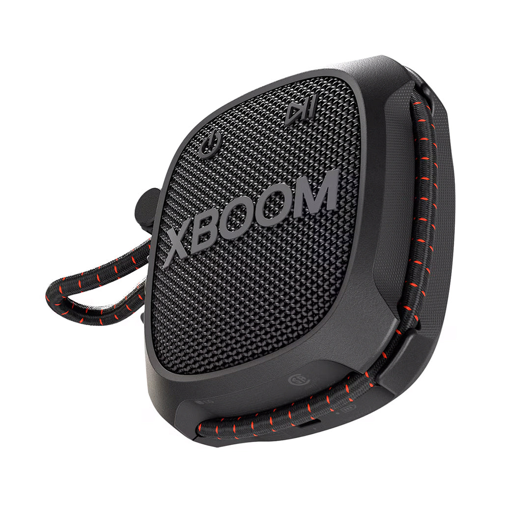 A Photo Of LG XBOOM Go XG2TBK - Portable Bluetooth Speaker with Military-Grade Durability, IP67 Waterproofing, and 10-Hour Battery Life