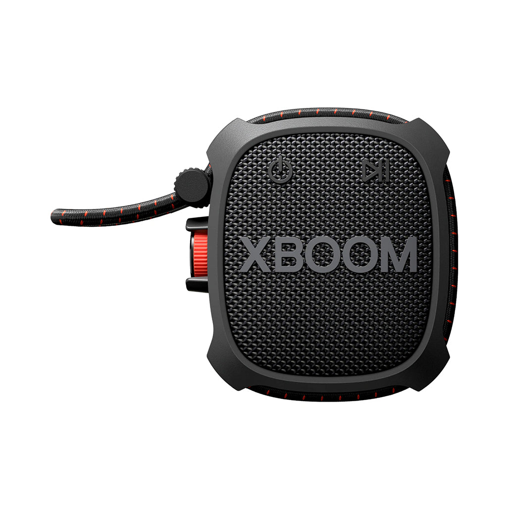 A Photo Of LG XBOOM Go XG2TBK - Portable Bluetooth Speaker with Military-Grade Durability, IP67 Waterproofing, and 10-Hour Battery Life