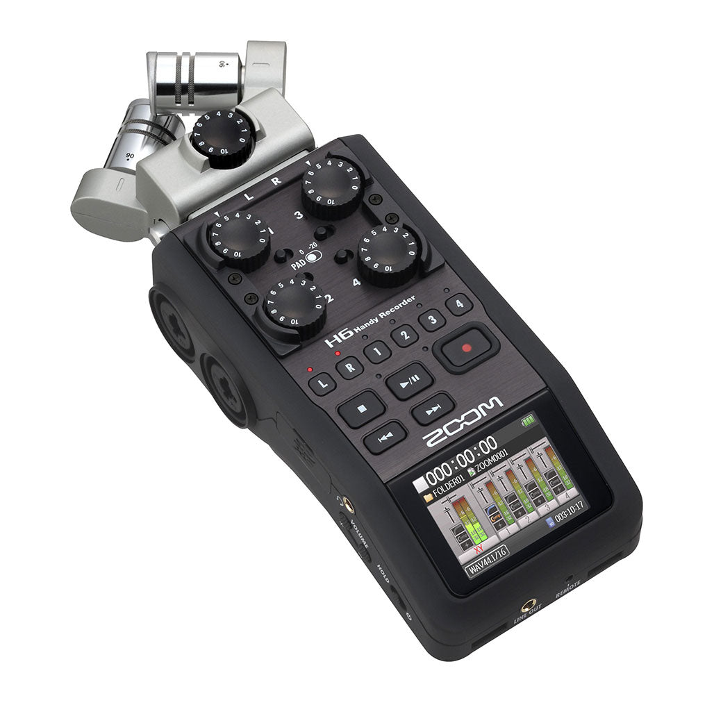 A Photo Of Zoom H6 Handy Audio Recorder with Interchangeable Microphone System | 6-Track Portable Recorder with High-Fidelity Sound