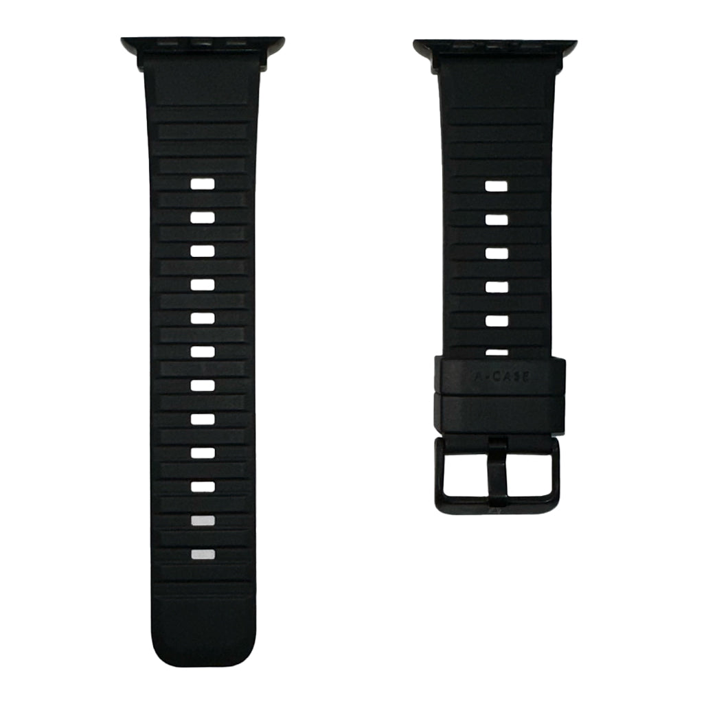 A Photo Of A-Case Bodrum Apple Watch Silicone Band – Black (42mm/44mm/45mm/49mm)