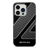 AMG Transparent Double Layer Case With Checkered Flag Pattern For iPhone 14 Pro