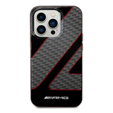 AMG Transparent Double Layer Case With Checkered Flag Pattern For iPhone 14 Pro Max