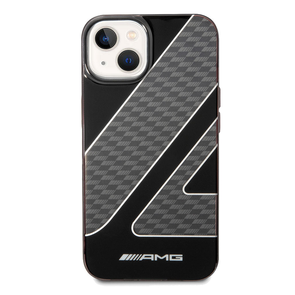 AMG Transparent Double Layer Case With Checkered Flag Pattern For iPhone 14 Plus, 31958096445692, Available at 961Souq