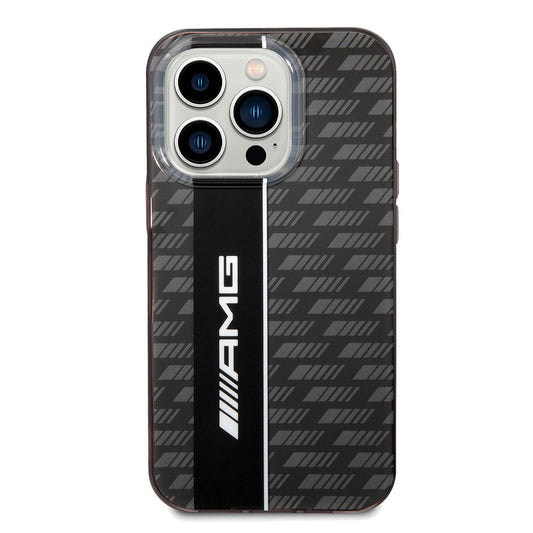 AMG Transparent Double Layer Case With Carbon Pattern II For iPhone 14 Pro Max