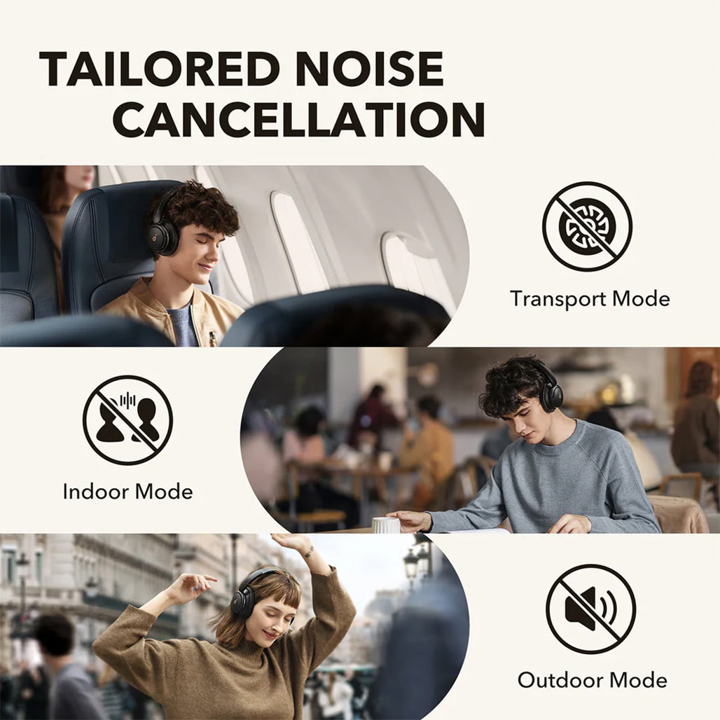 A Photo Of Anker Life Q30 Bluetooth Headphones | Hybrid Active Noise Cancelling, 40mm Hi-Res Drivers, 60H Playtime, and Pressure-Free Comfort