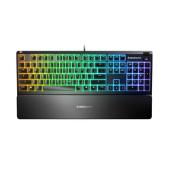 A Photo Of SteelSeries Apex 3 Water-Resistant Whisper-Quiet Keyboard with 10-Zone RGB Lighting