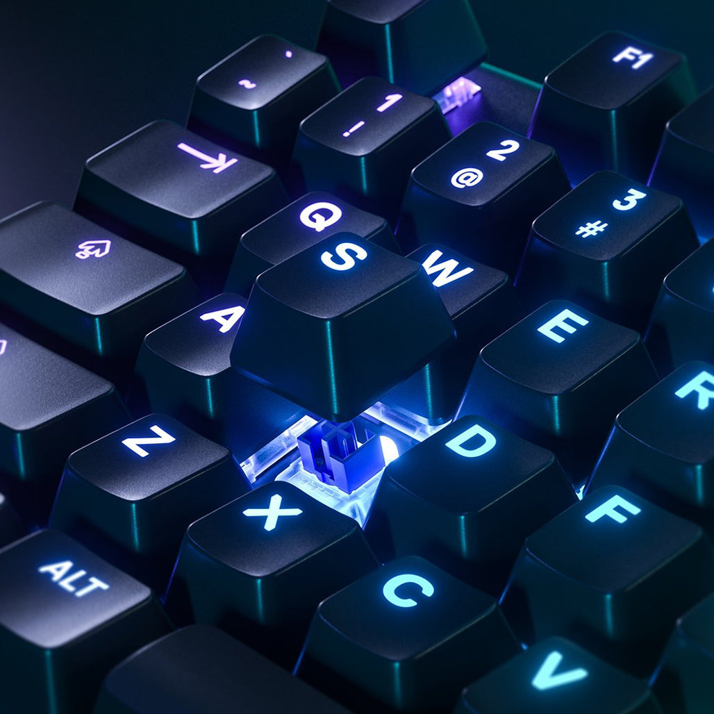 A Photo Of SteelSeries Apex 5 - Hybrid Mechanical Gaming Keyboard with OLED Smart Display and RGB Illumination