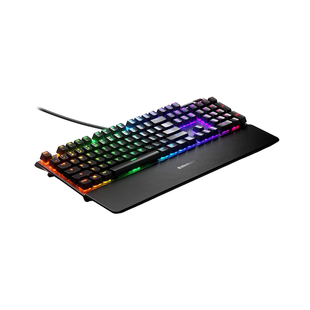 A Photo Of SteelSeries Apex 5 - Hybrid Mechanical Gaming Keyboard with OLED Smart Display and RGB Illumination