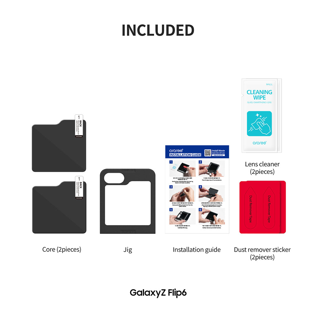 A Photo Of Araree Core Tempered Glass 2Pack - Privacy for Samsung Galaxy Z Flip 6