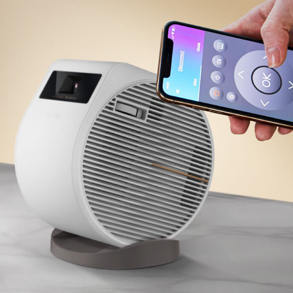 A Photo Of BenQ GV11 Portable Smart Projector - 200 ANSI Lumens, Android TV 10, Wireless Casting, 270° Speaker