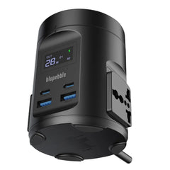 A Photo Of Blupebble MagPod Hub USB-C PD65W & USB-A QC3.0 65W Charger – Wireless & Versatile Charging Hub