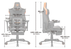 A Photo Of COUGAR ARMOR EVO M Gaming Chair – Exceptional Comfort & Support with 5D Armrests and Retractable Footrest