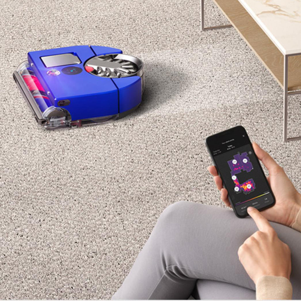 A Photo Of Dyson 360 Vis Nav Robot Vacuum (Blue/Nickel)