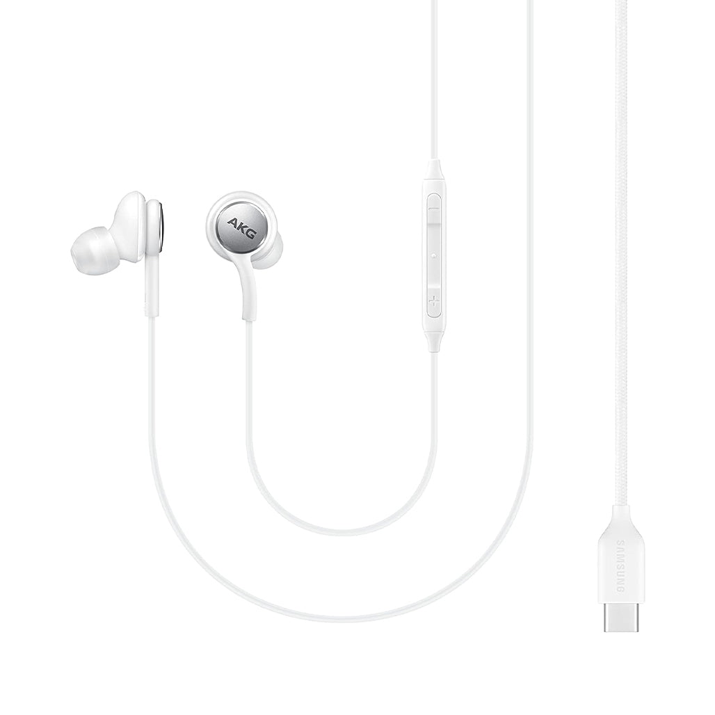 A Photo Of Samsung USB Type-C Earphones - Crystal-Clear Sound with Comfort - White | EO-IC100